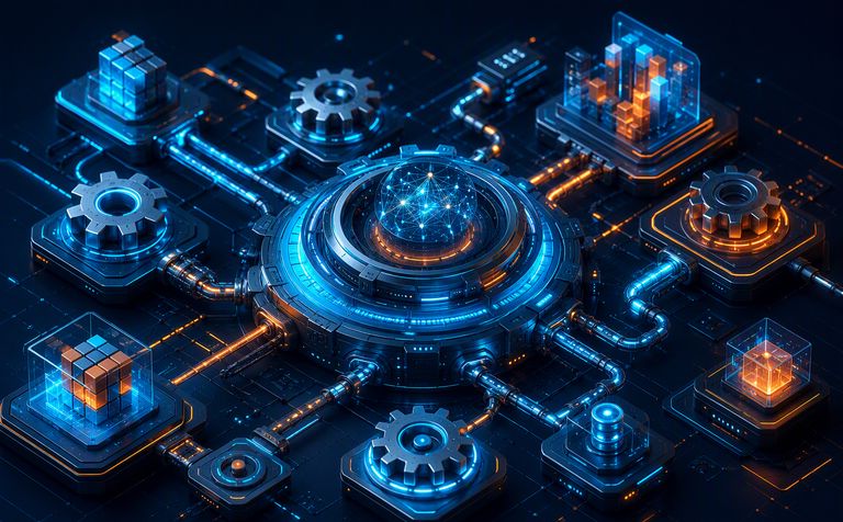 HireKeyz AutomateHub — abstract solution visual