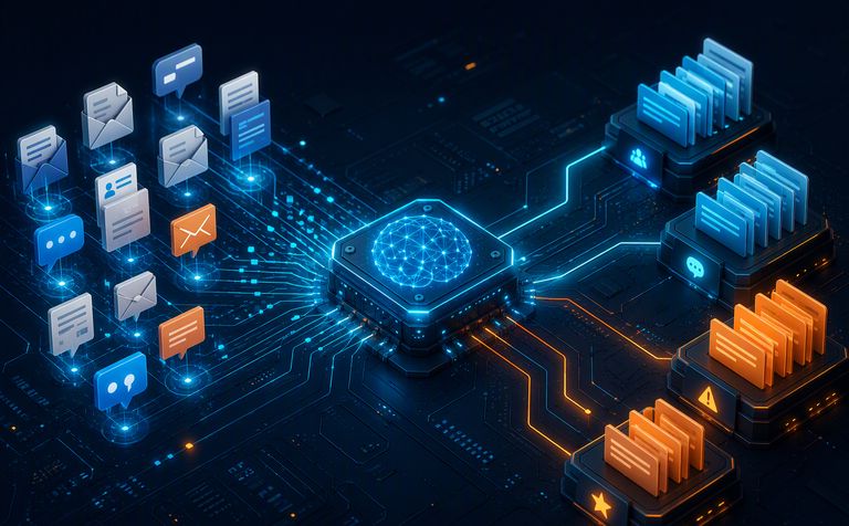 HireKeyz CaseClassify — abstract solution visual