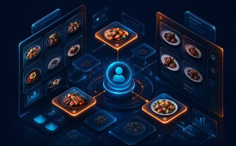 HireKeyz MenuIQ — abstract solution visual